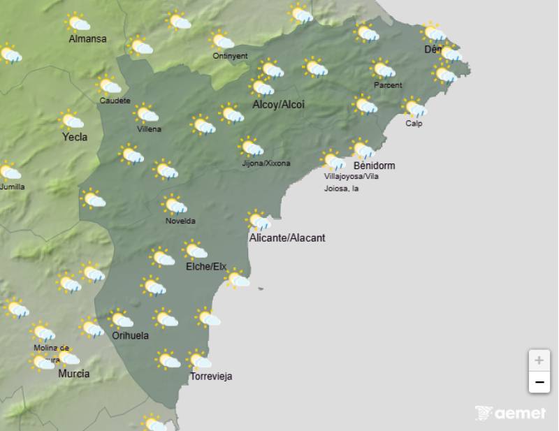 Breezy and mild but showery: Alicante weather forecast October 27-30