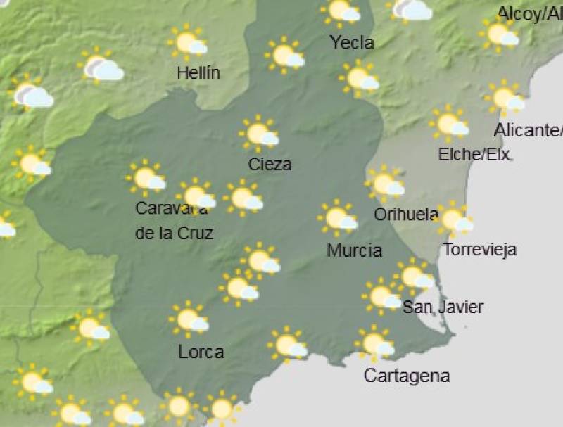 Crisp mornings and toasty afternoons: Murcia weather forecast November 10-13