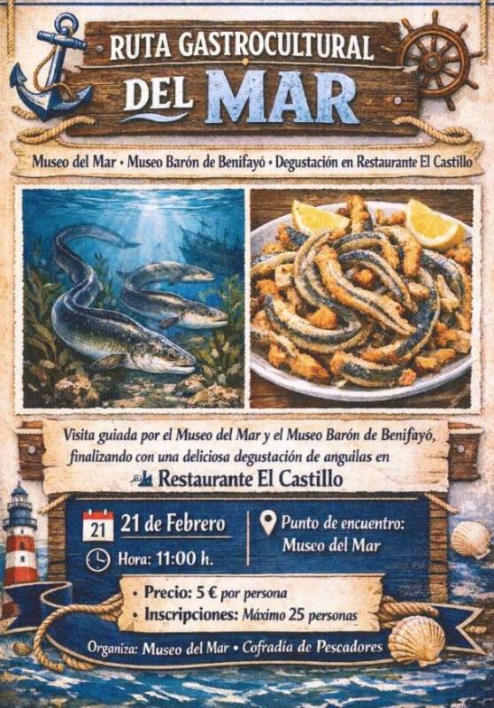 February 21 Guided tour and eels for lunch in San Pedro del Pinatar!