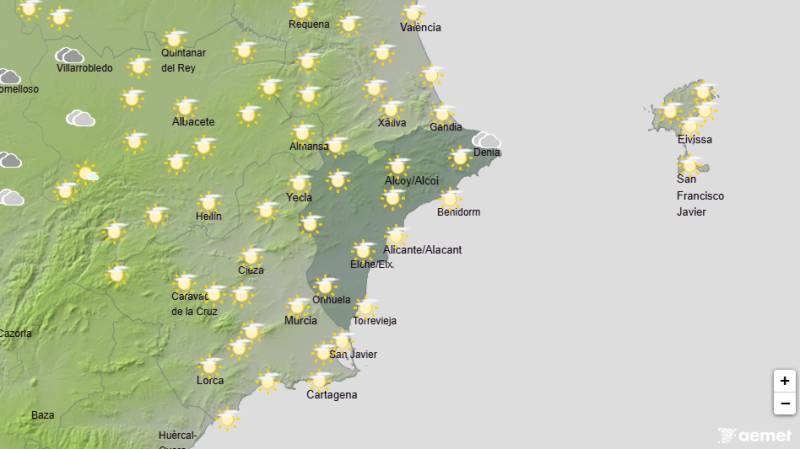 Sunshine at first before cloud and rain return: Alicante weekend weather forecast April 9-12