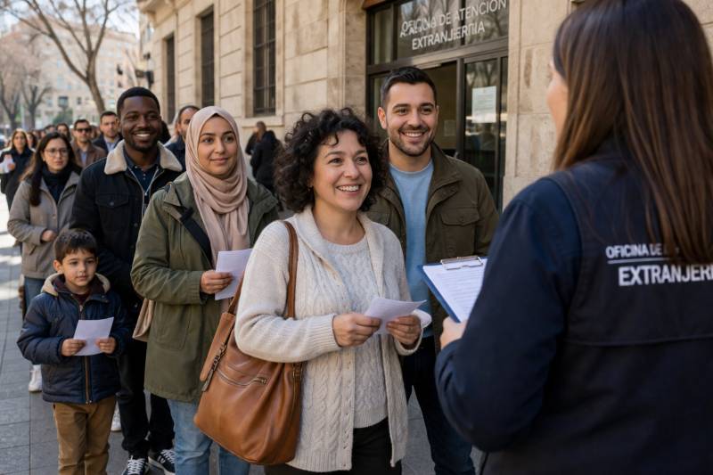 Hope and long queues as Spain's migrant regularisation begins