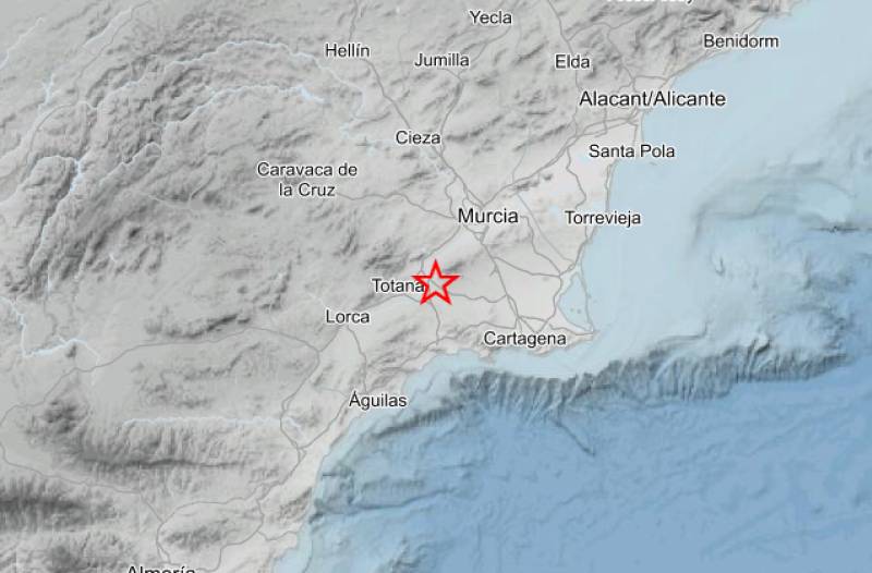 2.2 magnitude earthquake felt in Cieza during the early hours of the morning