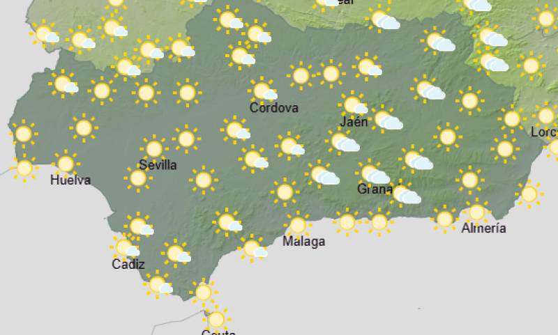 Andalucía weekly weather forecast June 8-11: Warm, mostly settled with a few showers inland