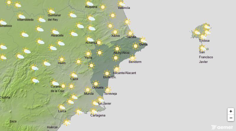 Temperatures climb again as September begins: Alicante weather forecast August 31-September 3
